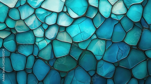 Abstract turquoise stone texture background, seamless pattern, digital art, design element
