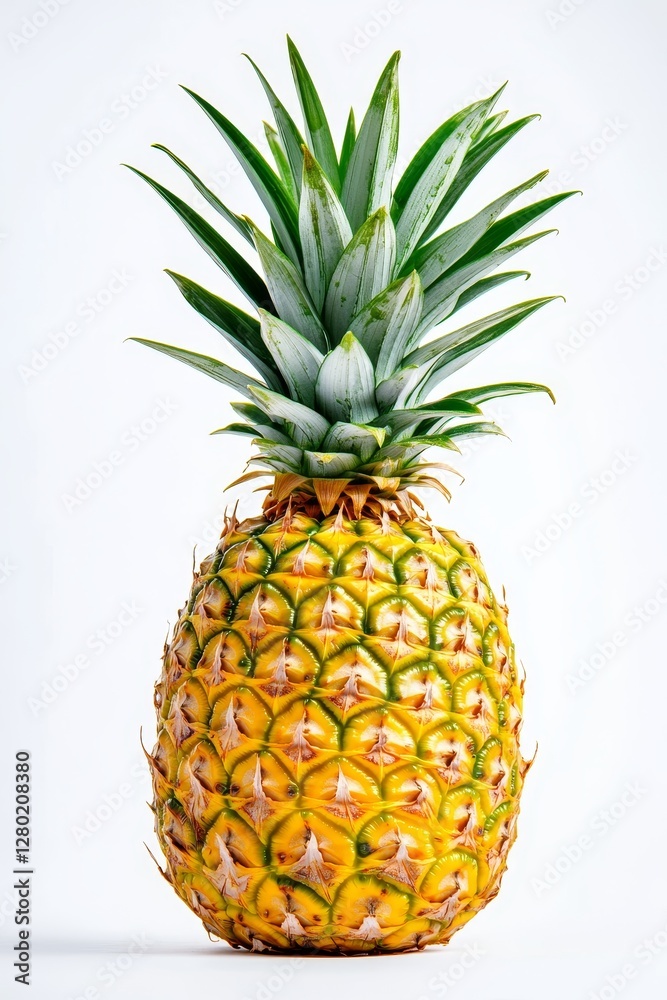 Fototapeta premium Fresh pineapple on white background (2)