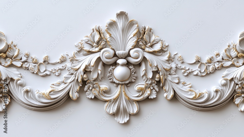 Fototapeta premium Realistic Custom Molding Design for Architectural Spaces with Ornate Details and Elegant Craftsmanship