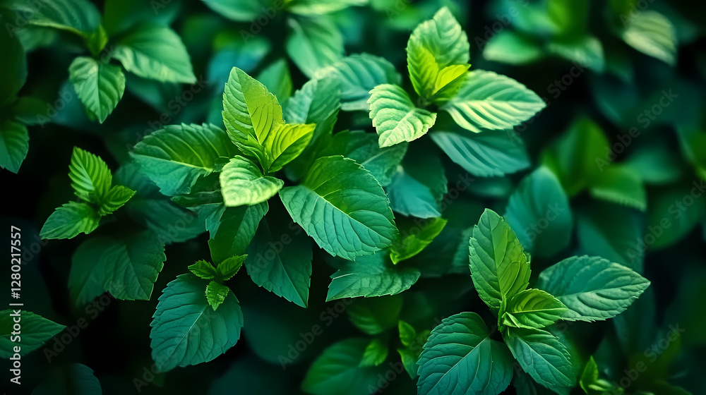 Close-up of Lush Green Leaves with Yellow Spots Close-up of Lush Green Leaves with Yellow Spots