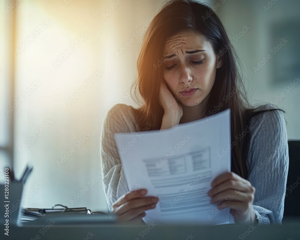 A worried user sitting in a doctor’s office, holding test results. Featuring anxiety and waiting A worried user sitting in a doctor’s office, holding test results. Featuring anxiety and waiting