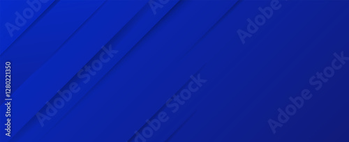 Abstract blue background with stripes and space for text. Minimal shapes. Suit for booklet, brochure, banner, poster, website, flyer, cover, corporate, backdrop. Vector illustration