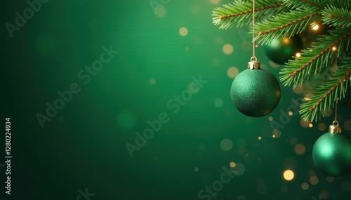 Dark green metallic Christmas banner, soft central light, textured effect , overlay, christmas, holiday