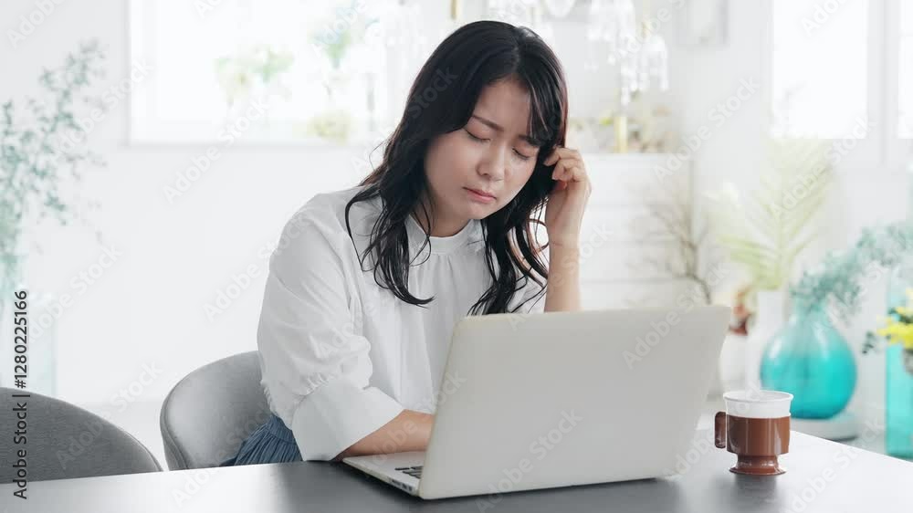 悩む、女性、ノートパソコン、PC、日本人、オフィス、ビジネス、考える、不満、疑問、悩み、困る、トラブル、問題、カフェ、仕事、転職、ストレス、疲労、落ち込む、がっかり、残念、緊張、プレッシャー、心配、不安、憂うつ、失敗、後悔、悔しい、クレーム、副業、在宅ワーク、部屋、若い、20代、嫉妬、挫折、うんざり、ネガティブ、表情、イライラ、ニュース、インターネット、オンライン、web、DX、難しい、主婦、人物 悩む、女性、ノートパソコン、PC、日本人、オフィス、ビジネス、考える、不満、疑問、悩み、困る、トラブル、問題、カフェ、仕事、転職、ストレス、疲労、落ち込む、がっかり、残念、緊張、プレッシャー、心配、不安、憂うつ、失敗、後悔、悔しい、クレーム、副業、在宅ワーク、部屋、若い、20代、嫉妬、挫折、うんざり、ネガティブ、表情、イライラ、ニュース、インターネット、オンライン、web、DX、難しい、主婦、人物