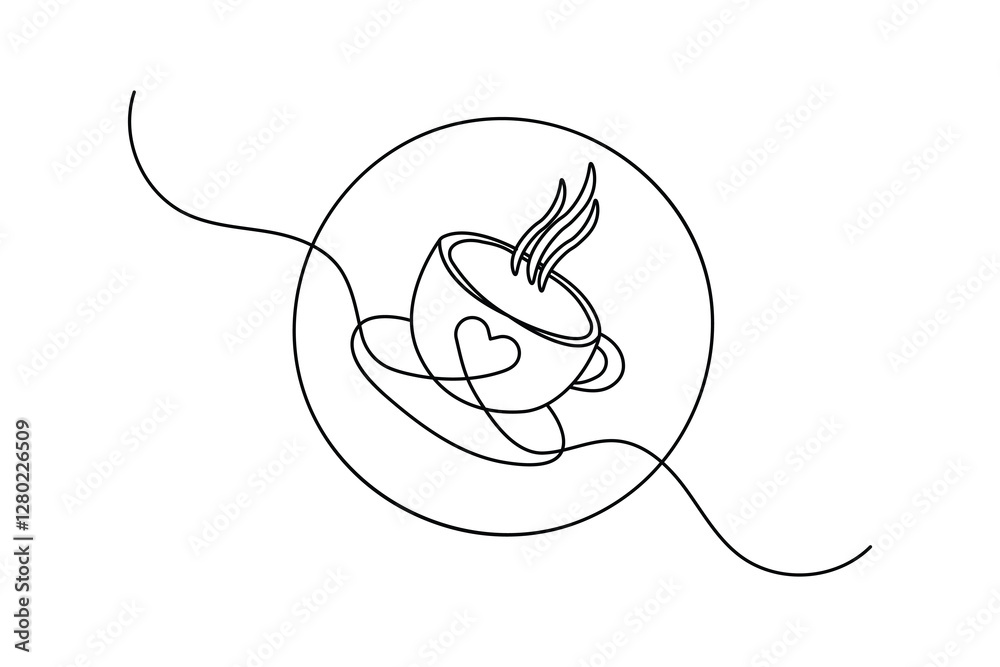Coffee cup continuous single line art drawing with breakfast coffee outline vector design
Coffee cup continuous single line art drawing with breakfast coffee outline vector design