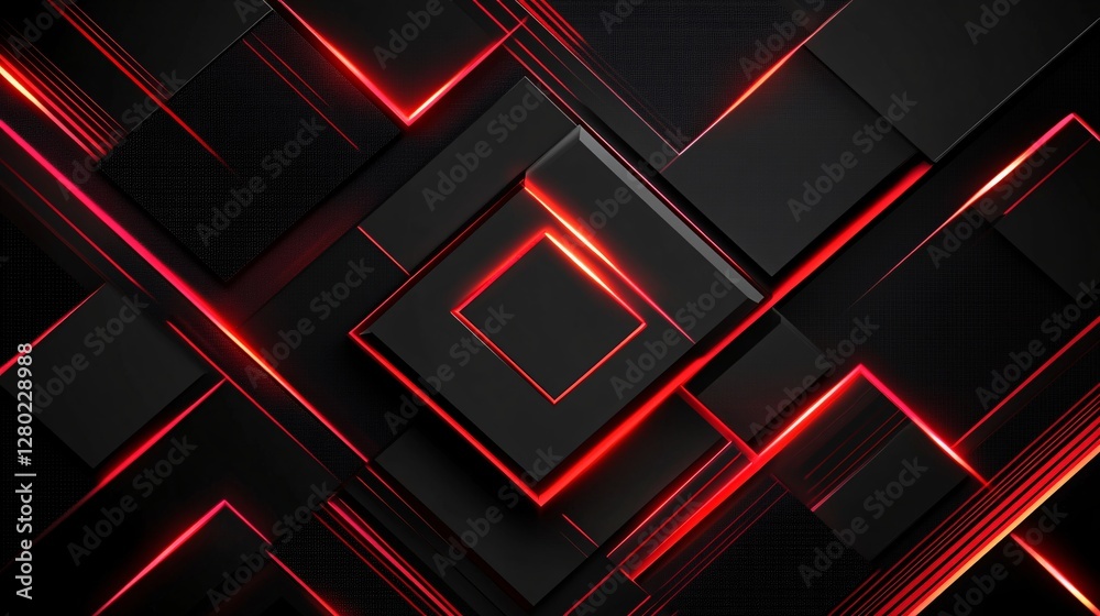A black background with futuristic neon lines forming geometric shapes A black background with futuristic neon lines forming geometric shapes