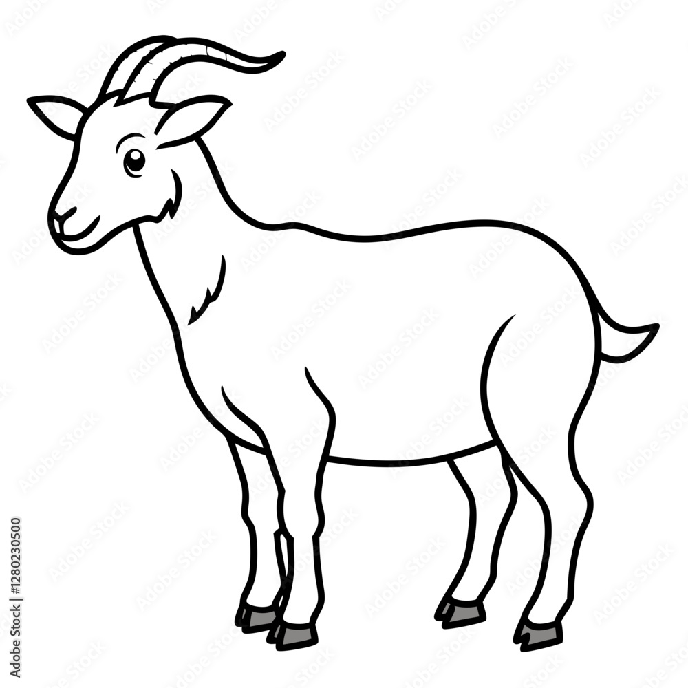 Minimalist Goat Sketch Minimalist Goat Sketch