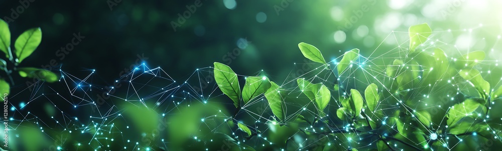 AI-driven sustainable business strategy image featuring concepts and innovation in a modern context.