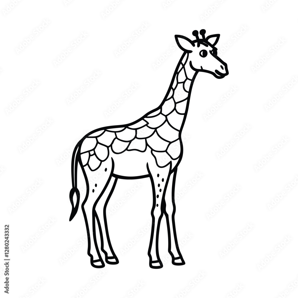 giraffe isolated on white background giraffe isolated on white background