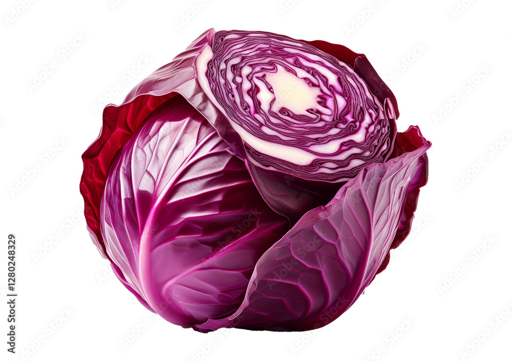 Fototapeta premium Cabbage Isolated on transparent or white background