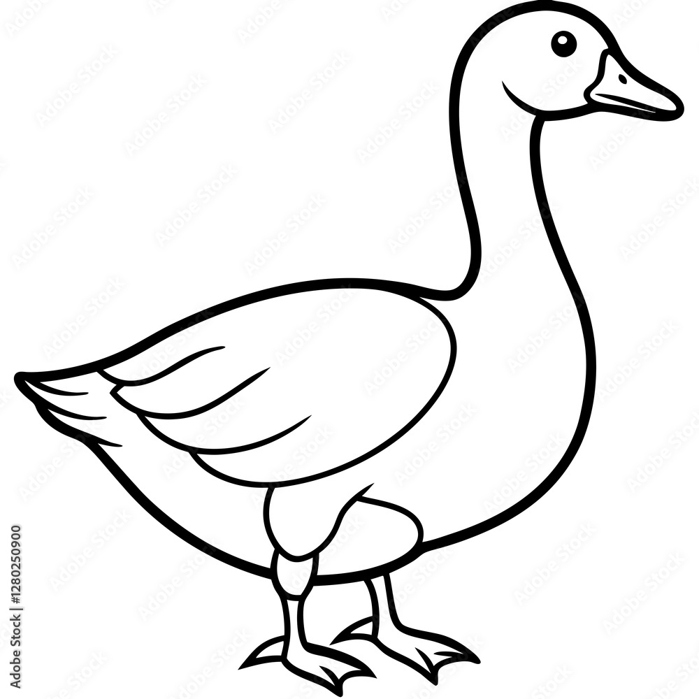 Obraz premium Minimalist Goose Sketch