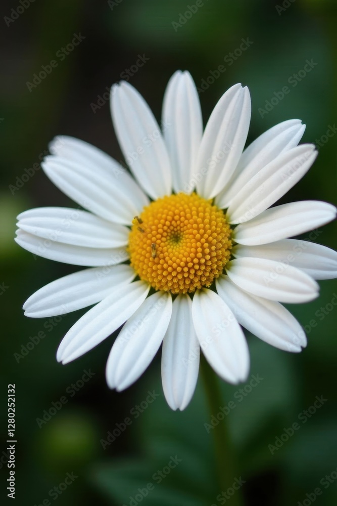 Close-up of a solitary daisy, showing intricate petal detail , nature, stock Close-up of a solitary daisy, showing intricate petal detail , nature, stock