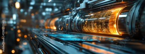 Futuristic OLED Screen Printing Factory High Tech Manufacturing Process