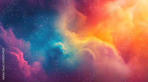 abstract colorful background with stars