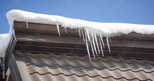 Icicles. Icicles photographed in daylight.