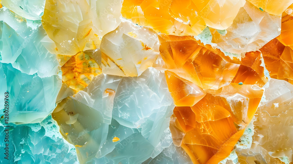 A close-up view of colorful agate stone showcasing intricate patterns and textures.