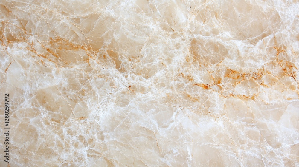 Obraz premium Beige marble texture with white and orange veins.