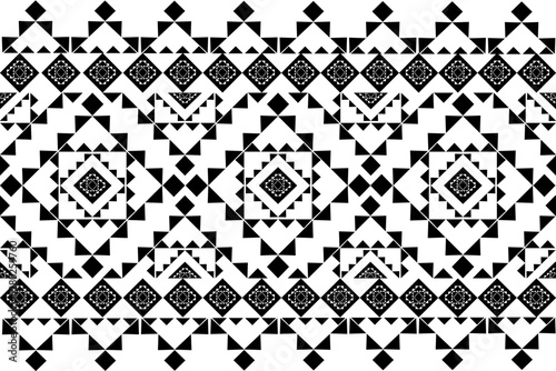 black and white seamless pattern ,Geometric Ethnic pattern, Native American tribal fabric,tile, carpet ,vector,illustration design 