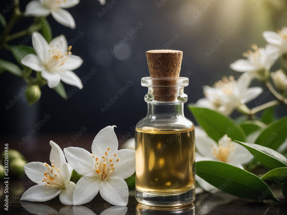 Jasmine Essential Oil in Glass Dropper with Jasmine Flowers – Aromatherapy & Natural Skincare Jasmine Essential Oil in Glass Dropper with Jasmine Flowers – Aromatherapy & Natural Skincare