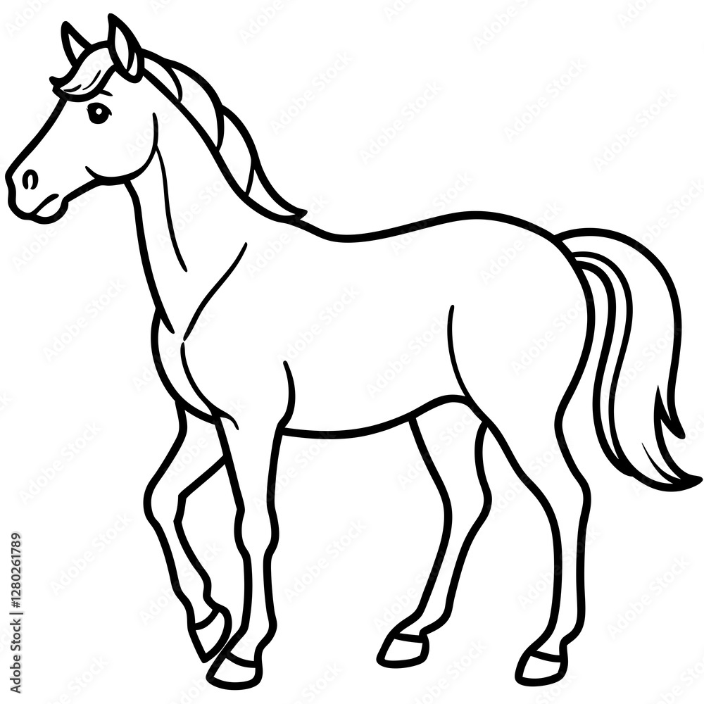 Minimalist Horse Vector Art Minimalist Horse Vector Art