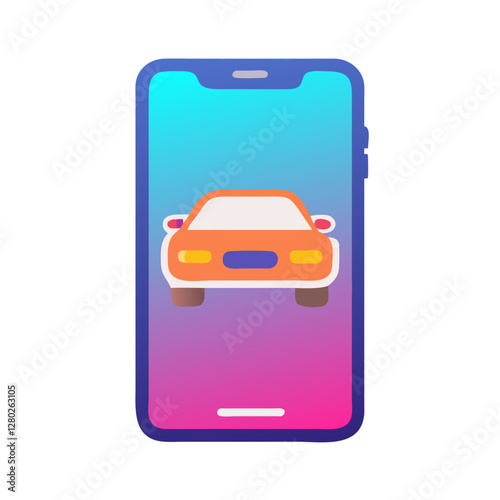 Car service app icon with gradient background
