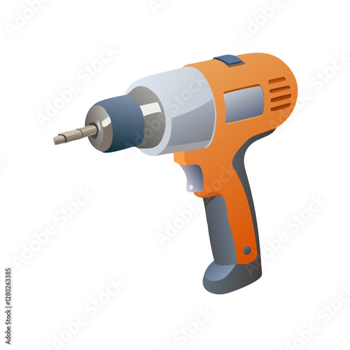Electric drill tool illustration
