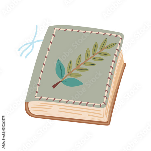 Vintage book with floral illustration