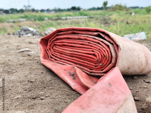 flexible hose reel that already looks dirty photo