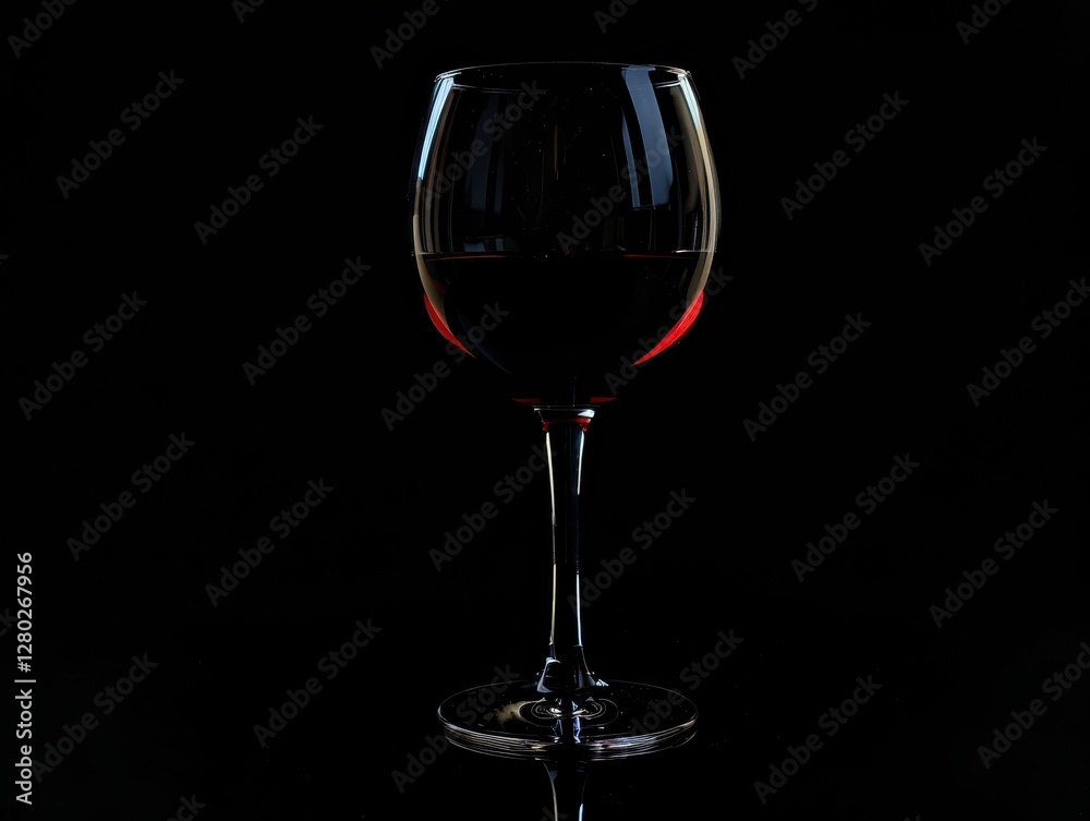A full glass of red wine against a dark background A full glass of red wine against a dark background