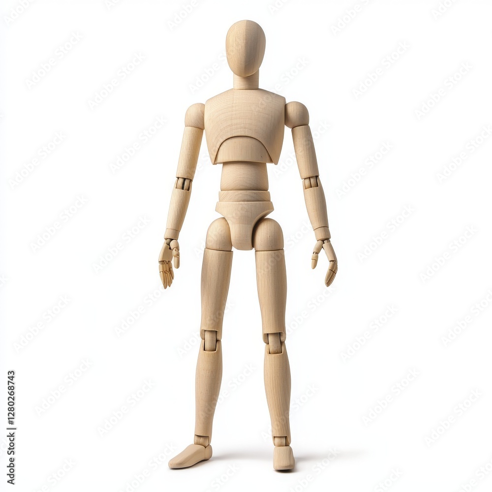wooden artists mannequin in a neutral pose wooden artists mannequin in a neutral pose