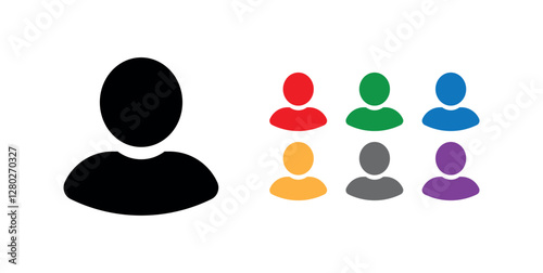 person icon on white background	