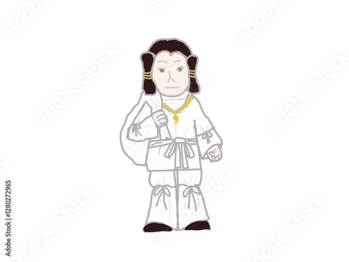 A figure of Okuninushi no Mikoto, who appears in Japanese mythology, standing holding a bag.