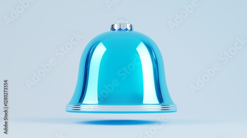 Showcasing a modern blue bell jar studio setting 3d render minimalist design clean aesthetic concept