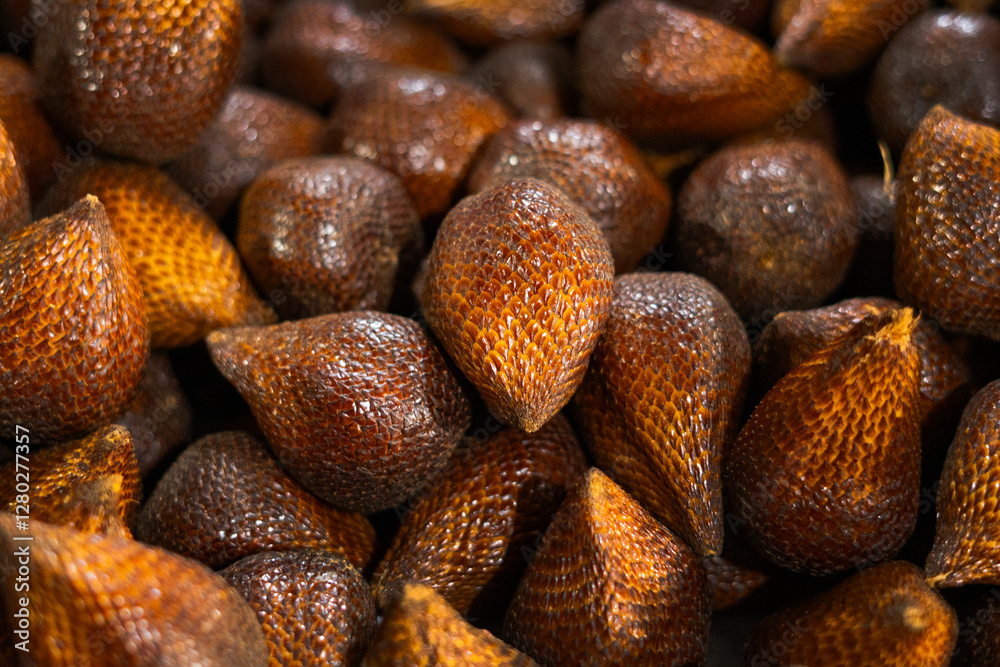 Fresh Snake Fruit in Traditional Market – High-Quality Stock Photos Featuring Salak Fruit, Rustic Stalls, Organic Produce, Exotic Tropical Fruits, Local Vendors, and Authentic Market Scenes for Food T Fresh Snake Fruit in Traditional Market – High-Quality Stock Photos Featuring Salak Fruit, Rustic Stalls, Organic Produce, Exotic Tropical Fruits, Local Vendors, and Authentic Market Scenes for Food T