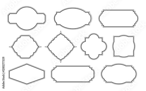 Set of decorative vintage frames