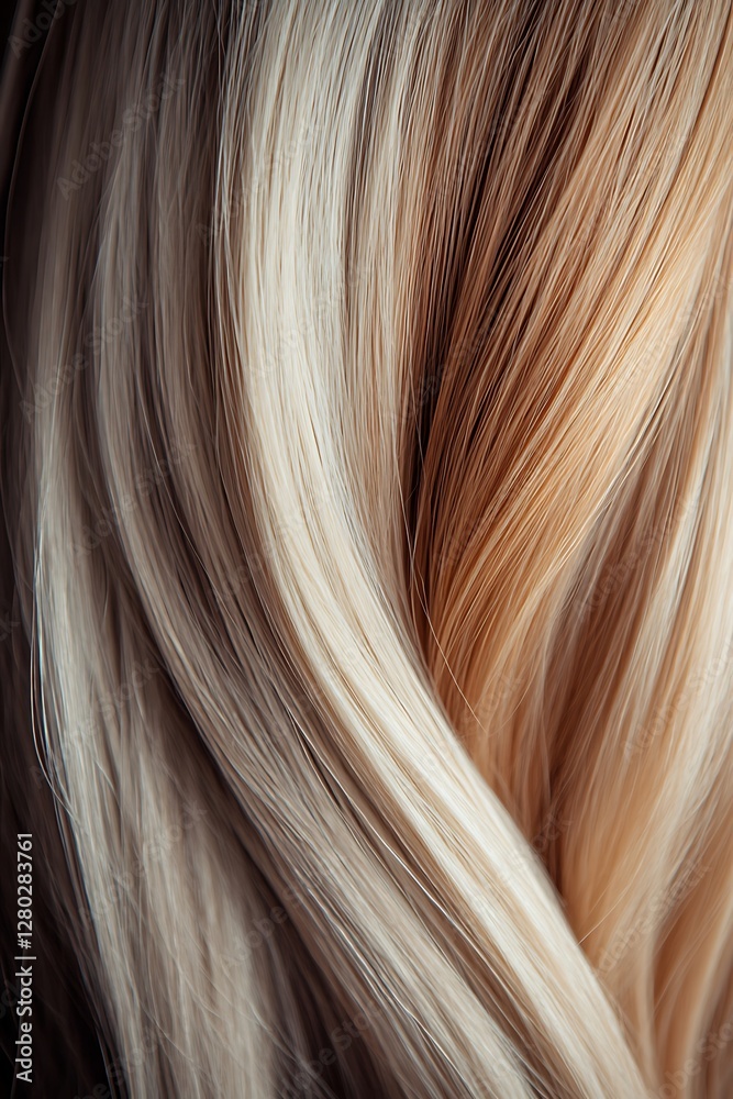 Fototapeta premium Blonde Hair Highlights Closeup