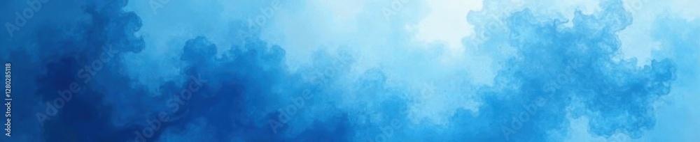 Deep blue watercolor blend, misty texture, ethereal feel , painting, deep Deep blue watercolor blend, misty texture, ethereal feel , painting, deep