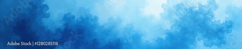 Deep blue watercolor blend, misty texture, ethereal feel , painting, deep