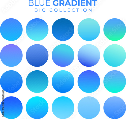 Blue Gradient Circle Collection