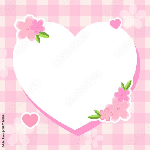 Background illustration. Flower illustration. Pink cherry blossom illustration design on a warm spring day. Vector illustration design
