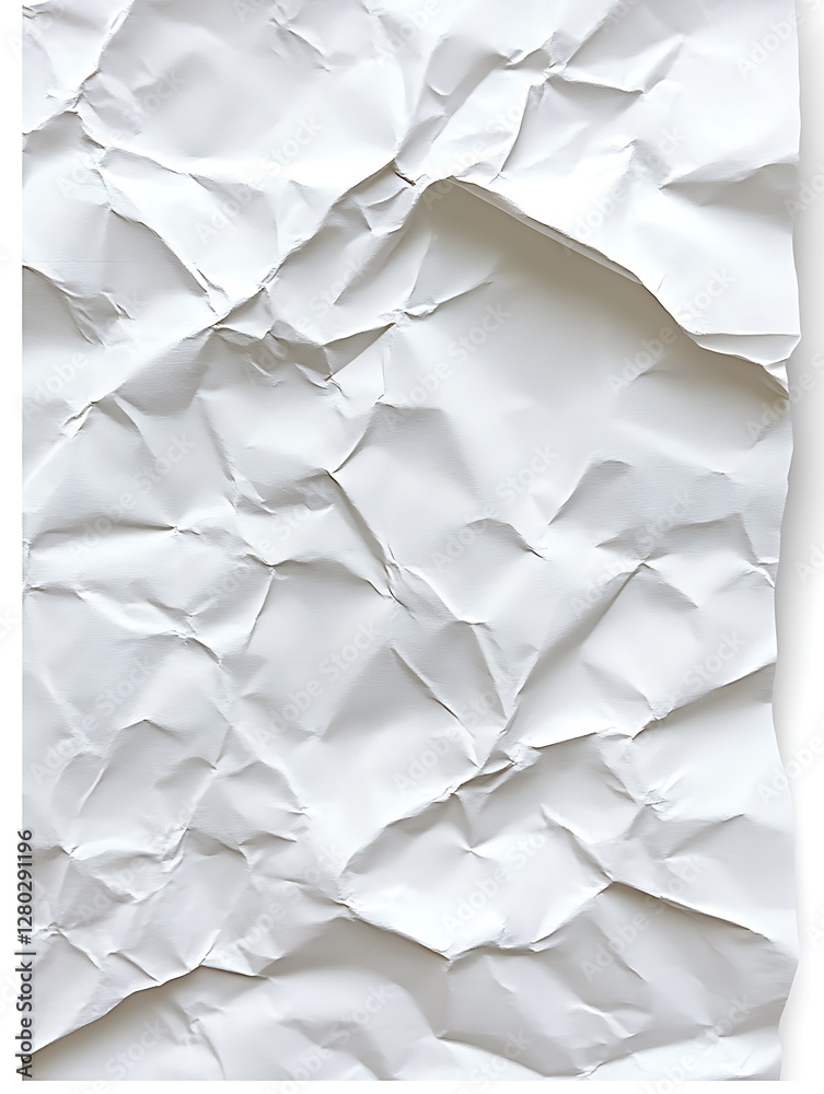 Obraz premium Crumpled White Paper Texture Background Image