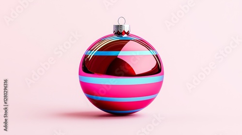 Colorful christmas ornament festive decor holiday season studio setting close-up view seasonal celebration