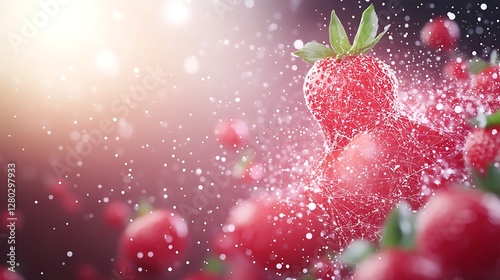 Image of nanotechnology applied in food preservation, showcasing microscopic details and innovative techniques.