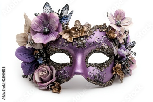 Elegant Carnival Mask Adorned Flower.