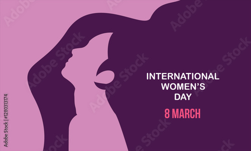 happy international women day banner  design. The day is celebrated on the 8th of March annually around the world. It is a focal point in the movement for women's rights. Vector illustration design.
