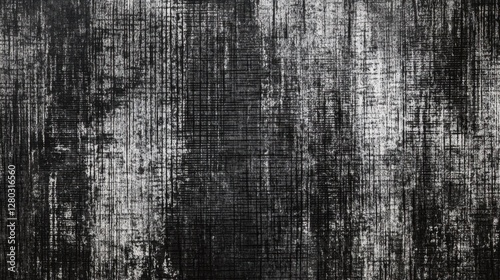 Grunge Black and White Stripes Abstract
