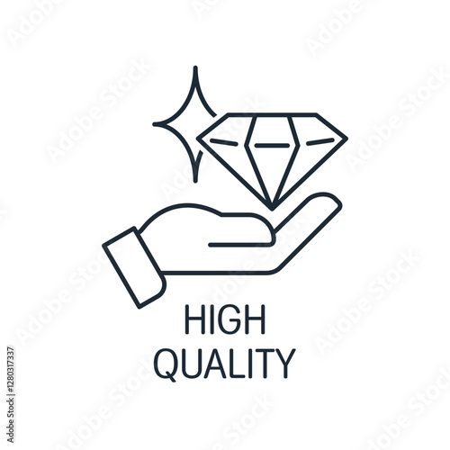 Support high quality.Excellent reputation, successful service. Vector linear icon illustration isolated on white background.