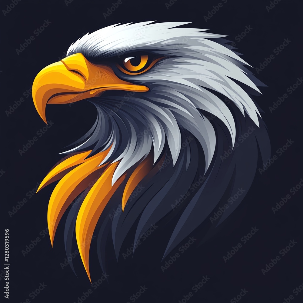 Majestic eagle with striking features and colors. Majestic eagle with striking features and colors.