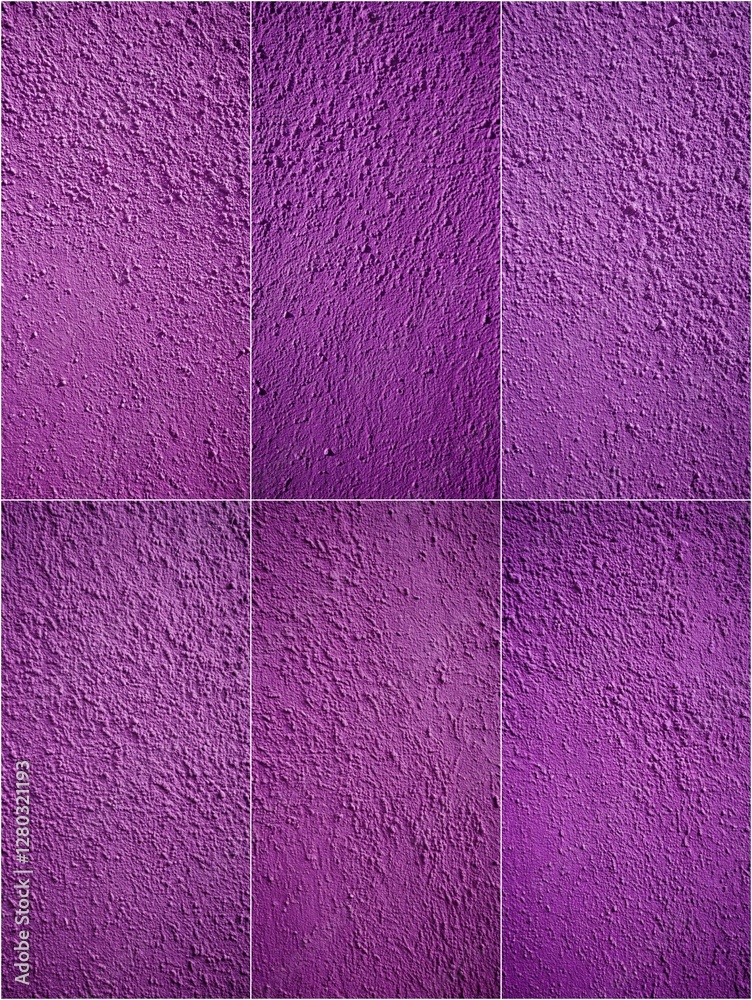 Fototapeta premium A purple wall with a pattern of purple squares. The wall is made of a material that is purple in color