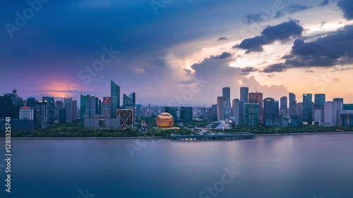 Wallpaper Mural  Cityscape of Qianjiang New City, Hangzhou, Zhejiang Province, China Torontodigital.ca